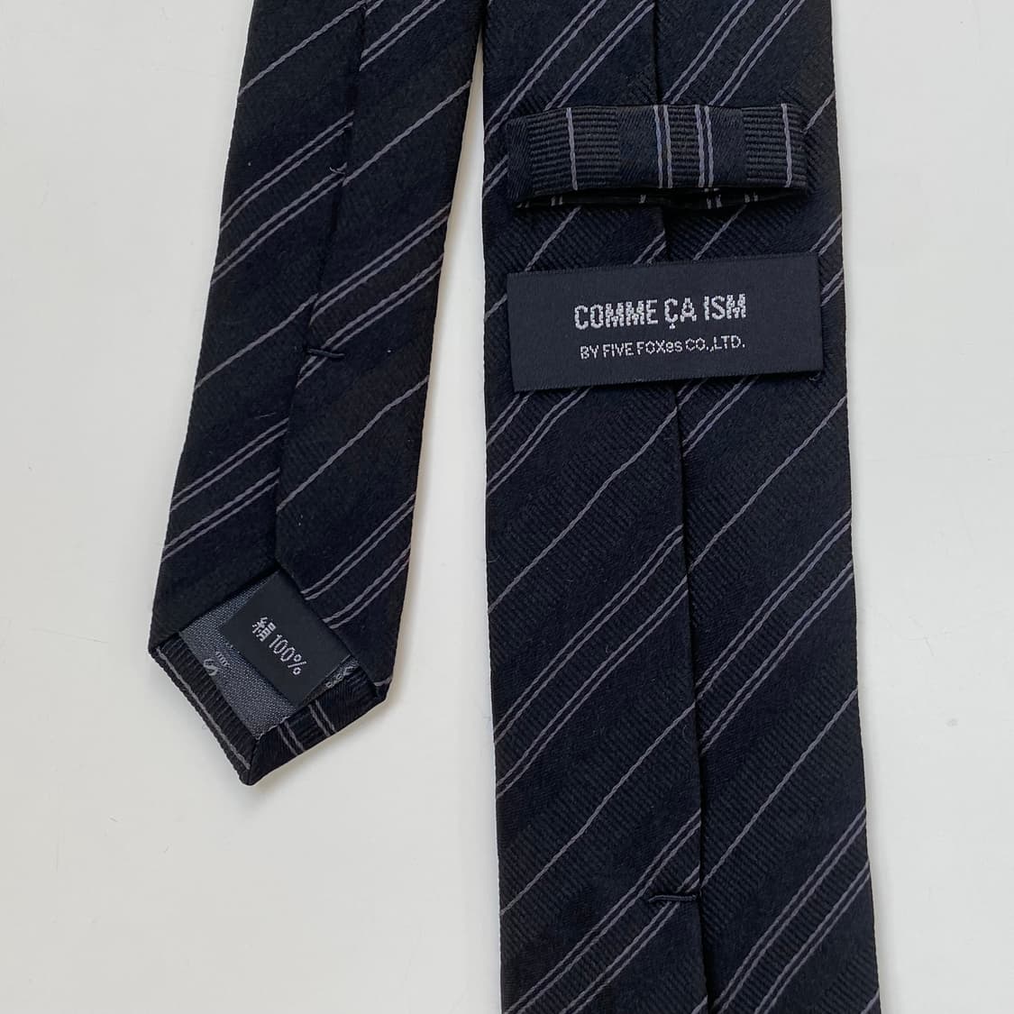 COMME CA ISM(꼼사이즘) 블랙 실크넥타이6.6cm 상품이미지5