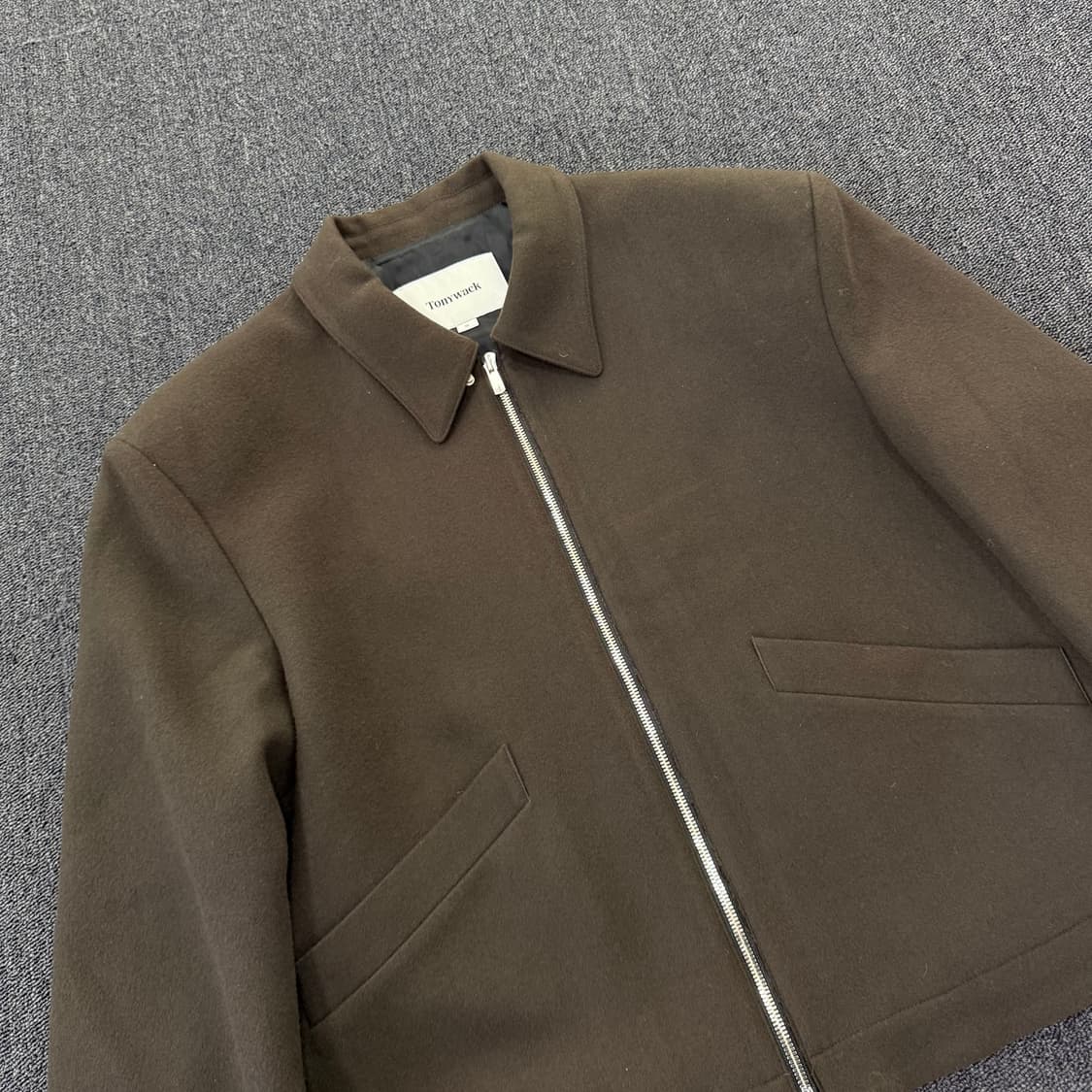 TonyWack 토니웩 버진 울 크롭 블루종 자켓 상품이미지2