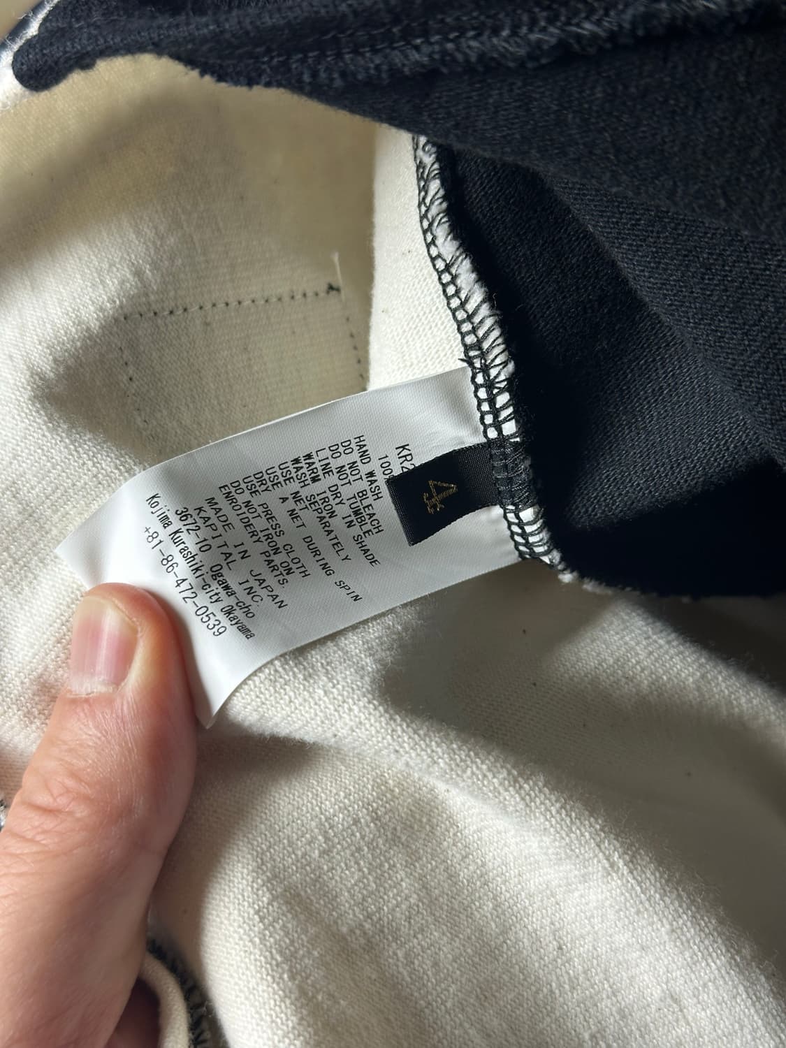 캐피탈 베이스볼 본 셔츠 키나리 블랙 상품이미지7