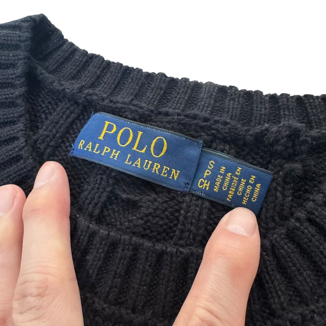 신형 폴로 랄프로렌 블랙 꽈배기 니트 상품이미지3