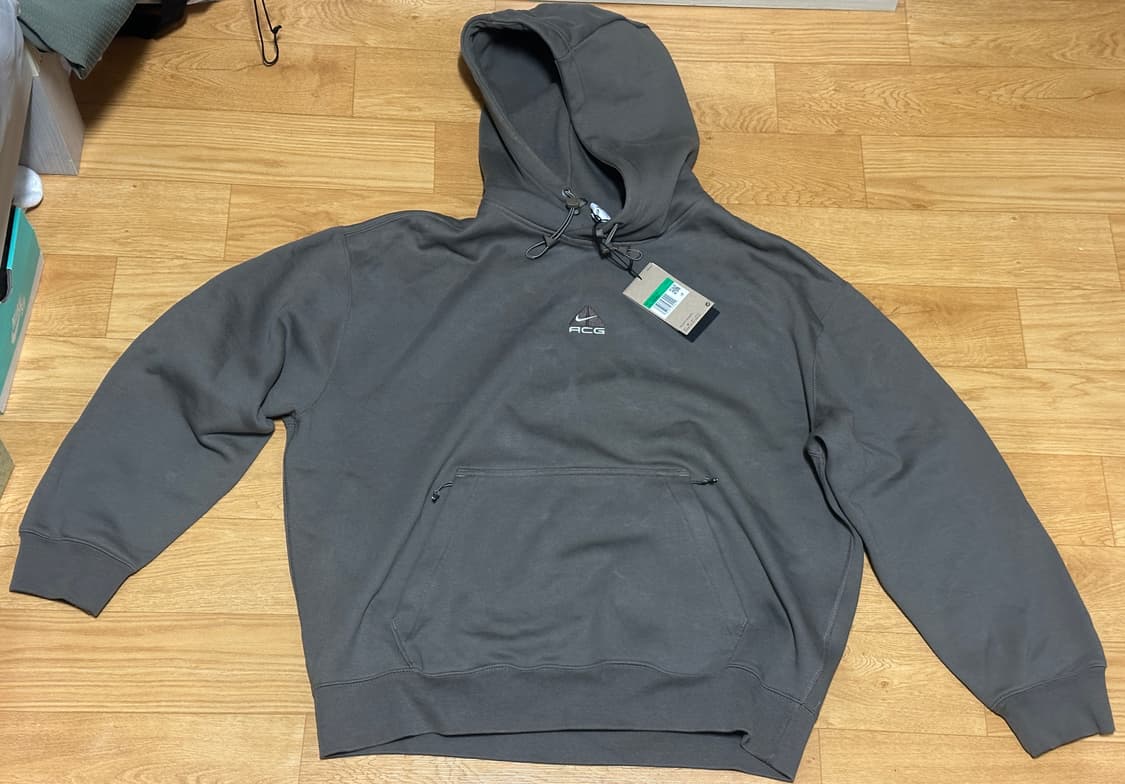 [XL] 나이키 ACG 써마핏 풀오버 플리스 후드 올리브 그레이 아시아 상품이미지1