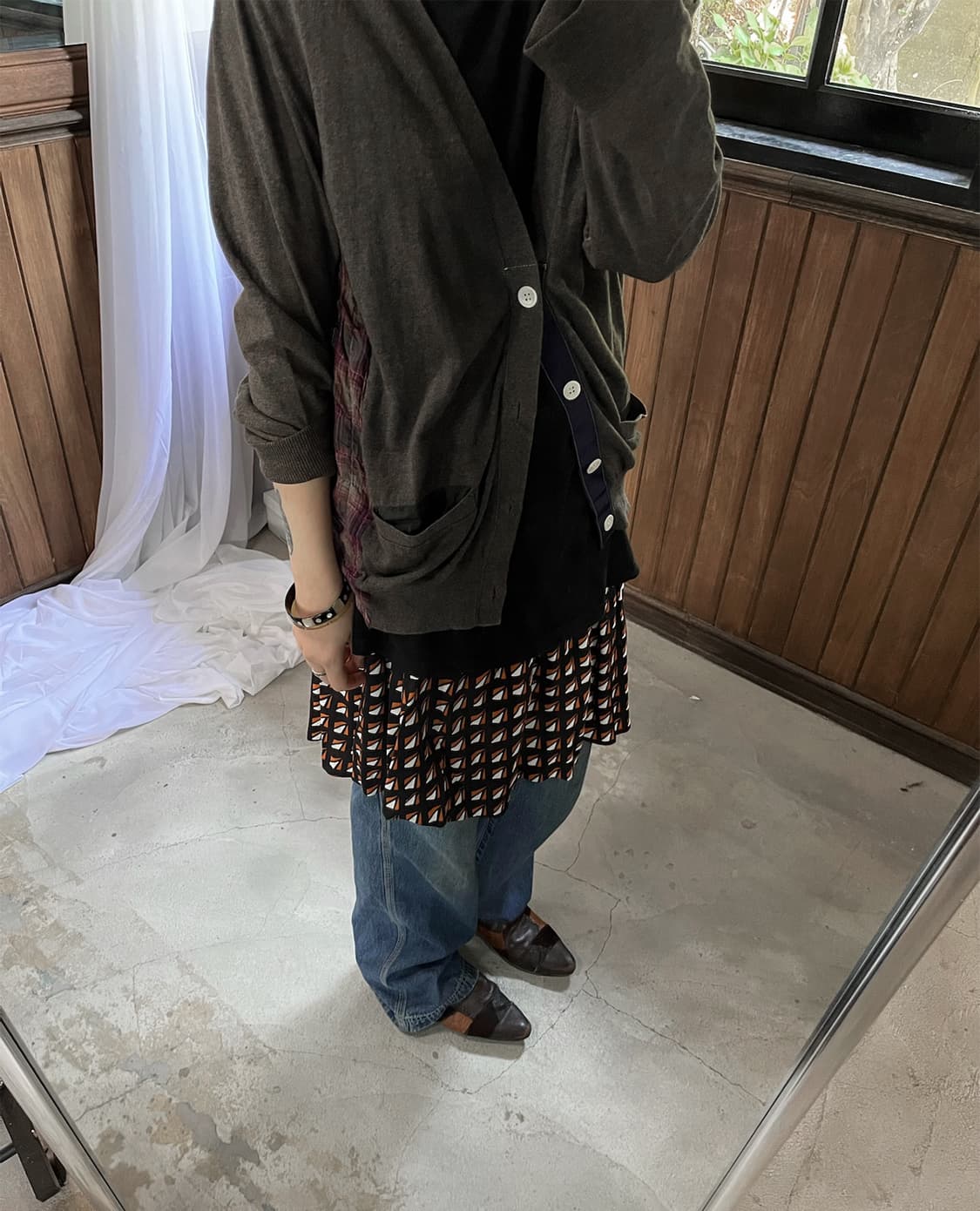 SACAI hybrid cardigan 상품이미지1