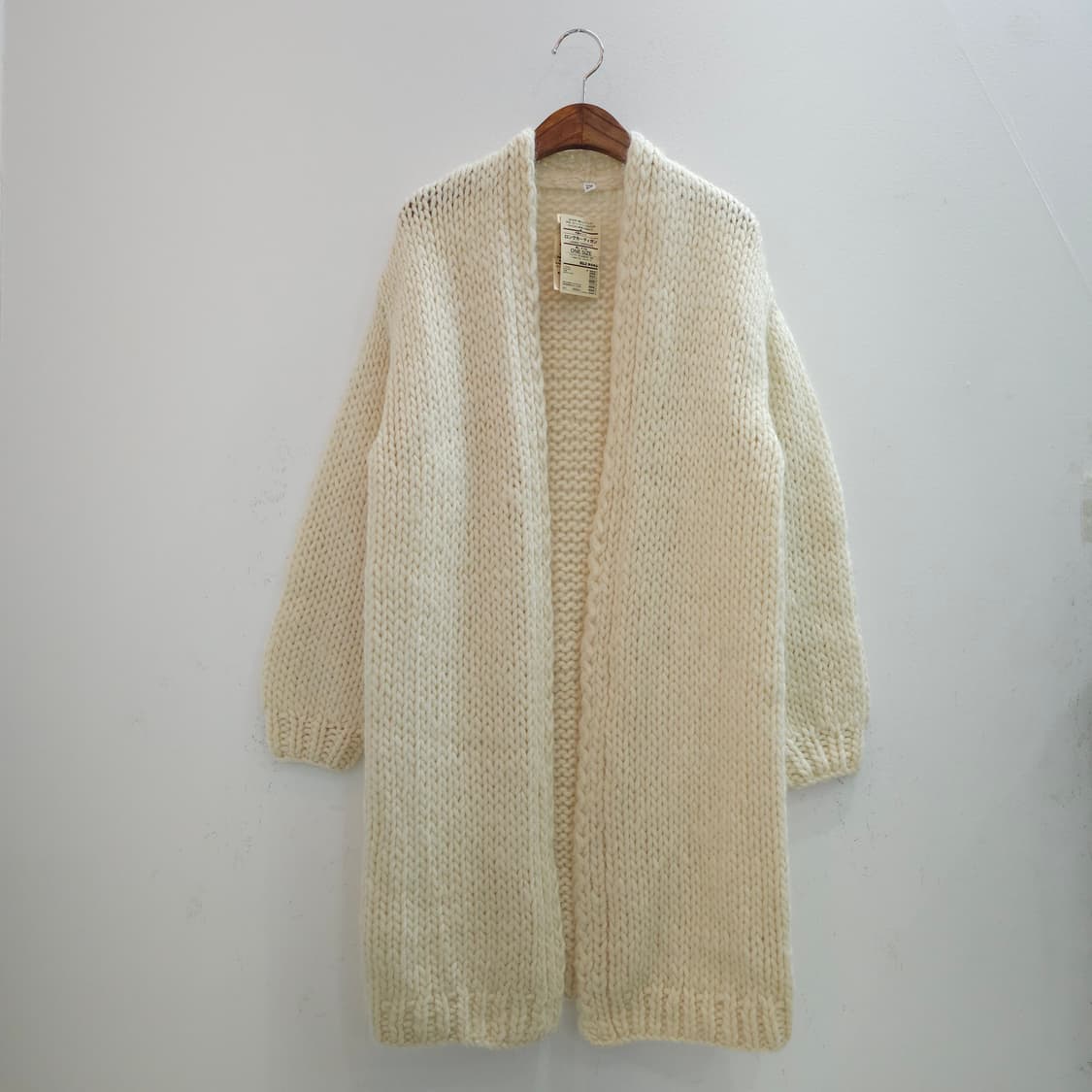 무인양품 MUJI 울 100% 핸드메이드 롱가디건 상품이미지2