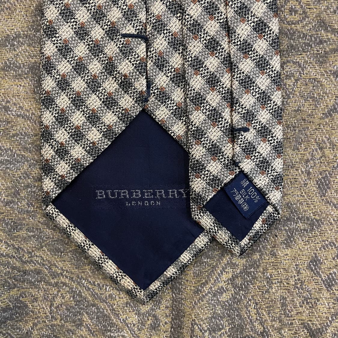 BURBERRY 버버리 실크 체크 넥타이 하이엔드 명품 타이 상품이미지4