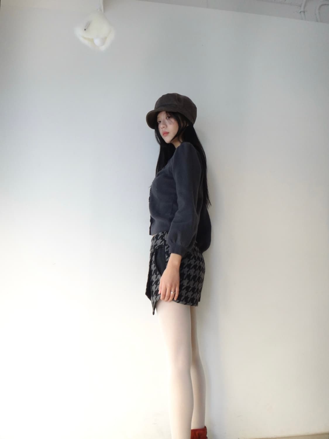 Pull bread cap / brown 상품이미지3