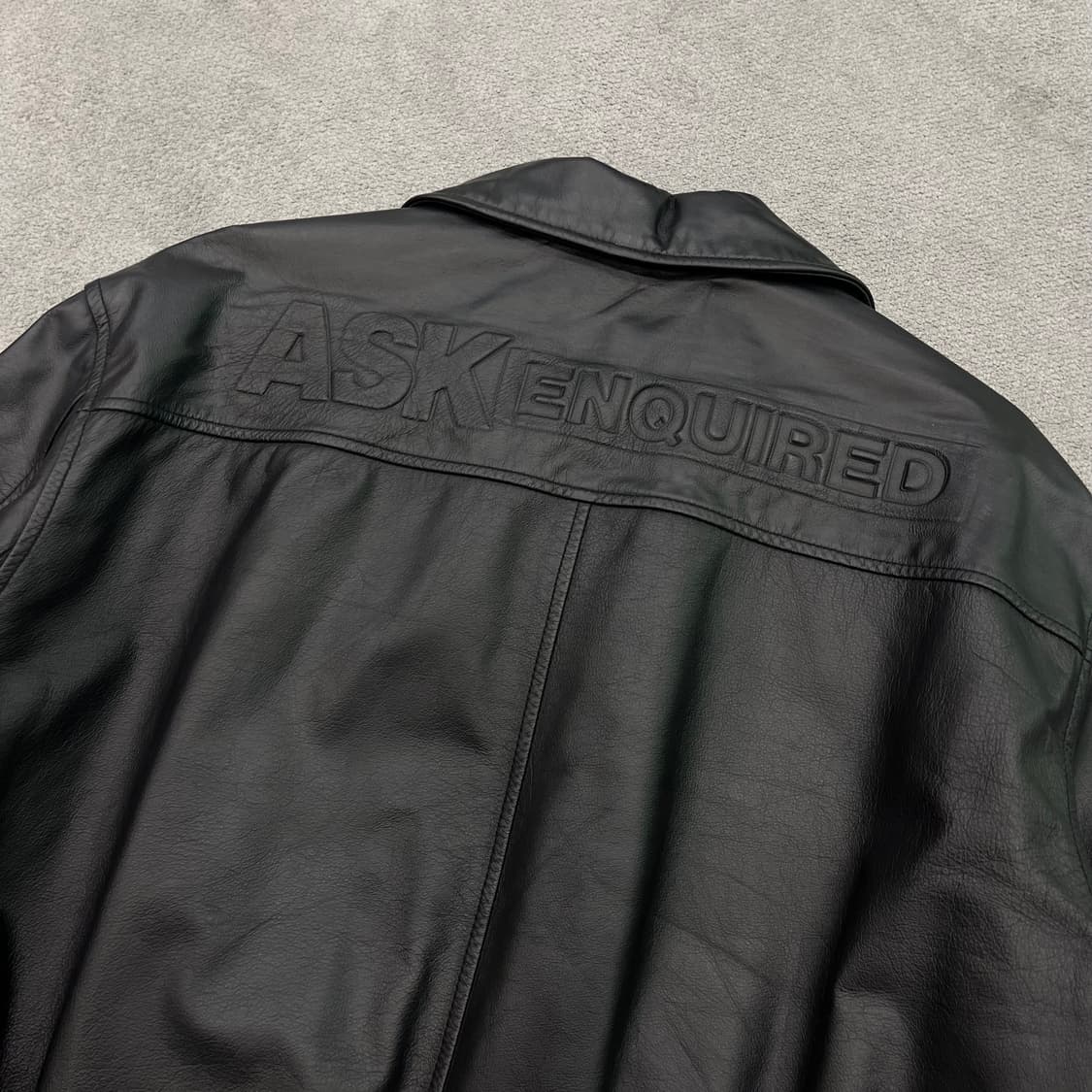 XL ASK 소가죽 사이드라인 레더 기죽 a-2 자켓 상품이미지5