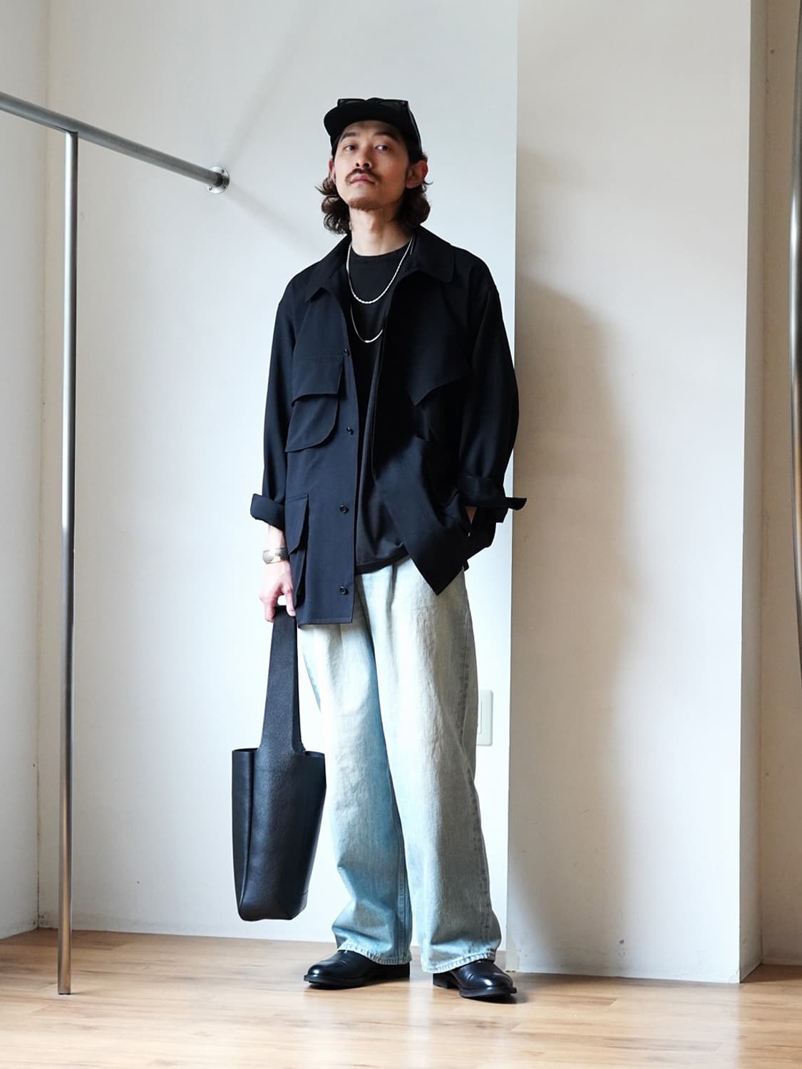 blurhms wool voile beacon jacket 네이비 4 상품이미지1
