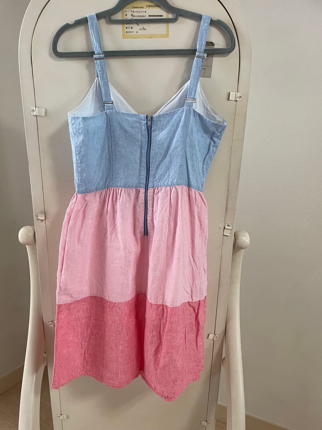 [S] C&C California 100% 린넨 컬러블록 원피스 상품이미지2