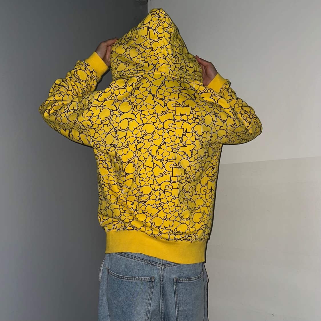 Yellow pattern  hoodie zip-up 상품이미지3