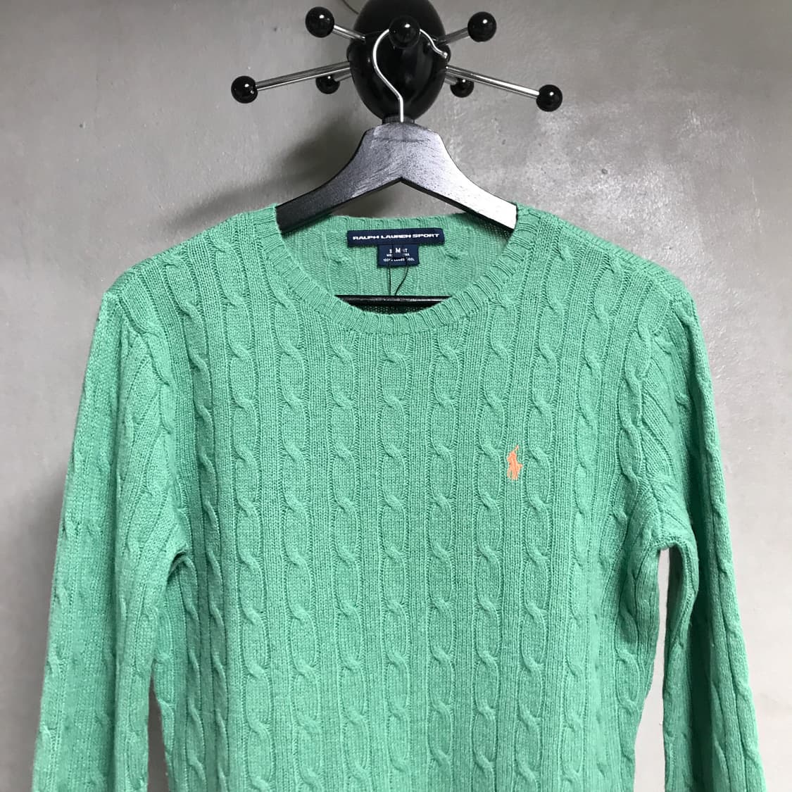 폴로 랄프로렌 케이블 니트 그린 M(W) 상품이미지2