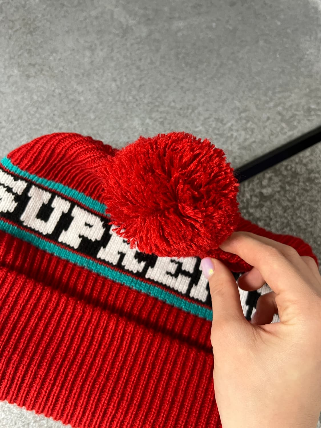 Supreme-Big Stripe Beanie(Red)  상품이미지5