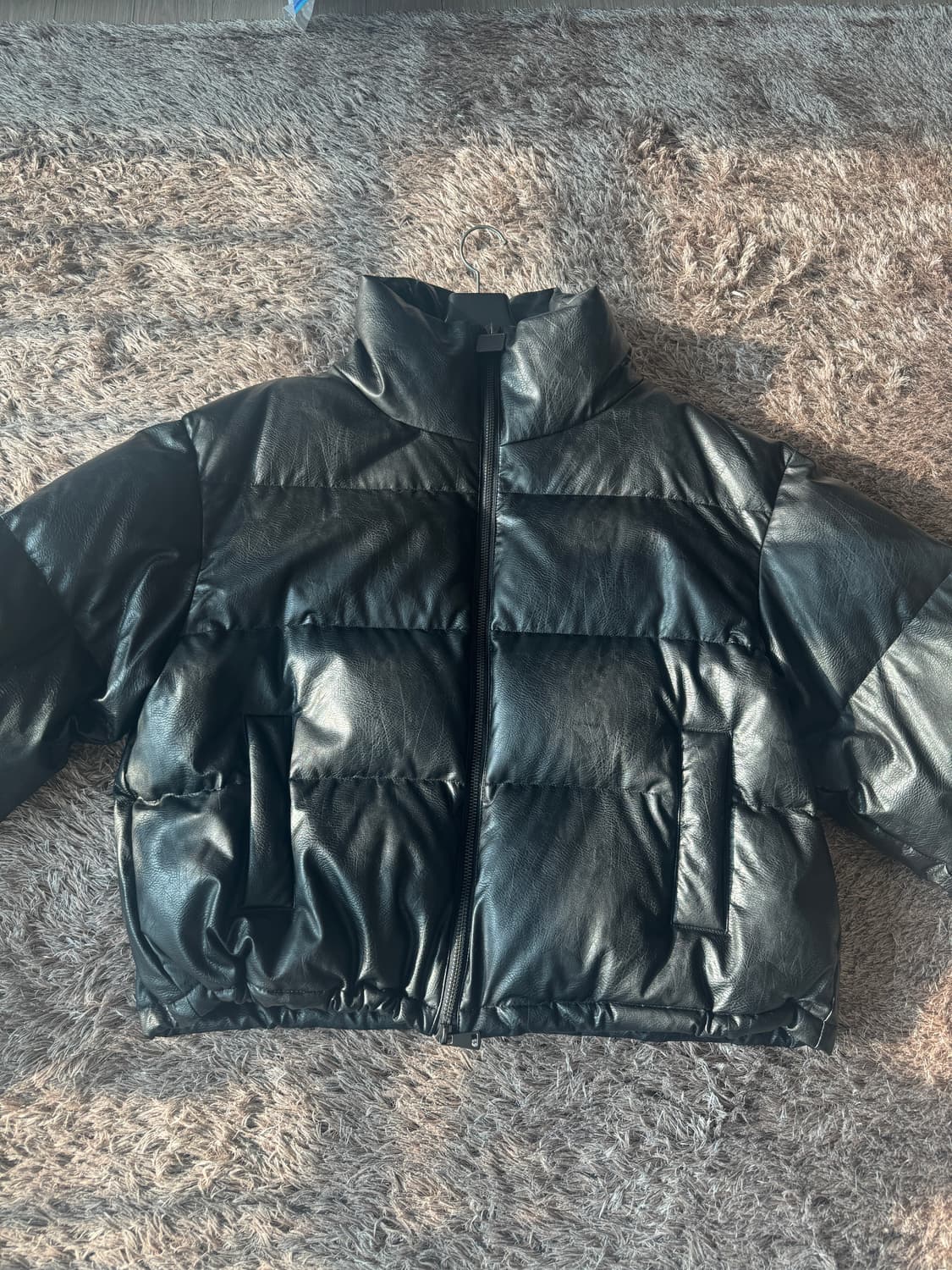 에드리엘로스 레더 패딩 L(50)판매합니다. 상품이미지2