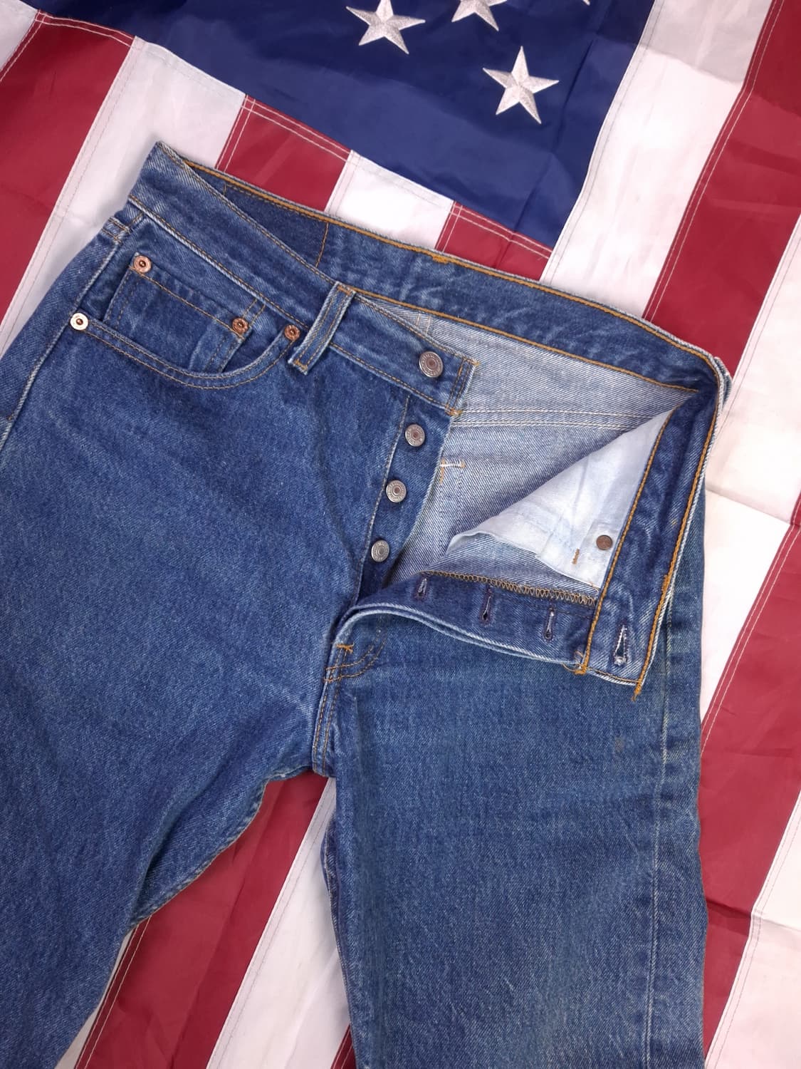 오리지날 미국제조 90's 리바이스 501XX 데님진 상품이미지8