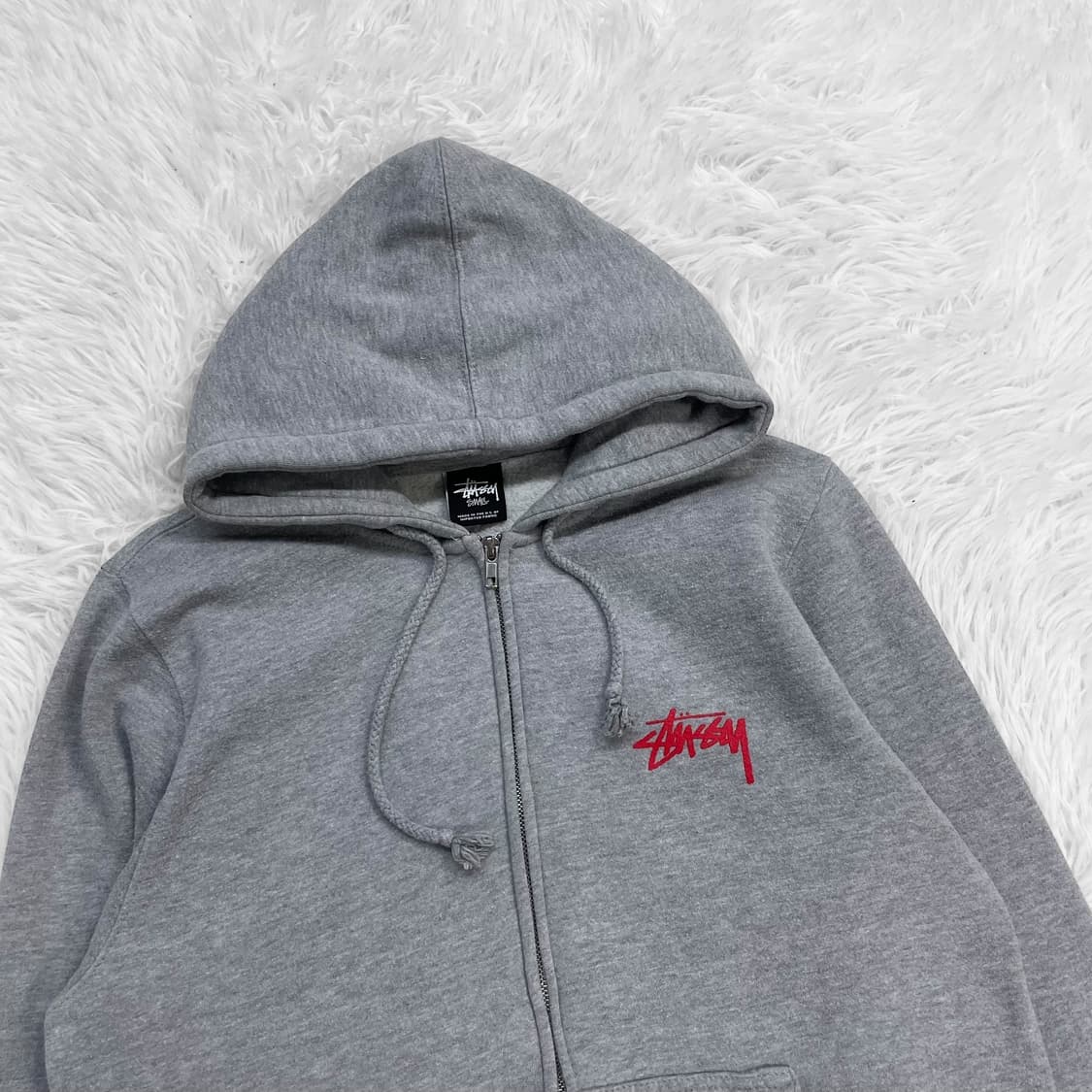 스투시 Stussy 멀티 로고 후드집업 그레이 상품이미지5