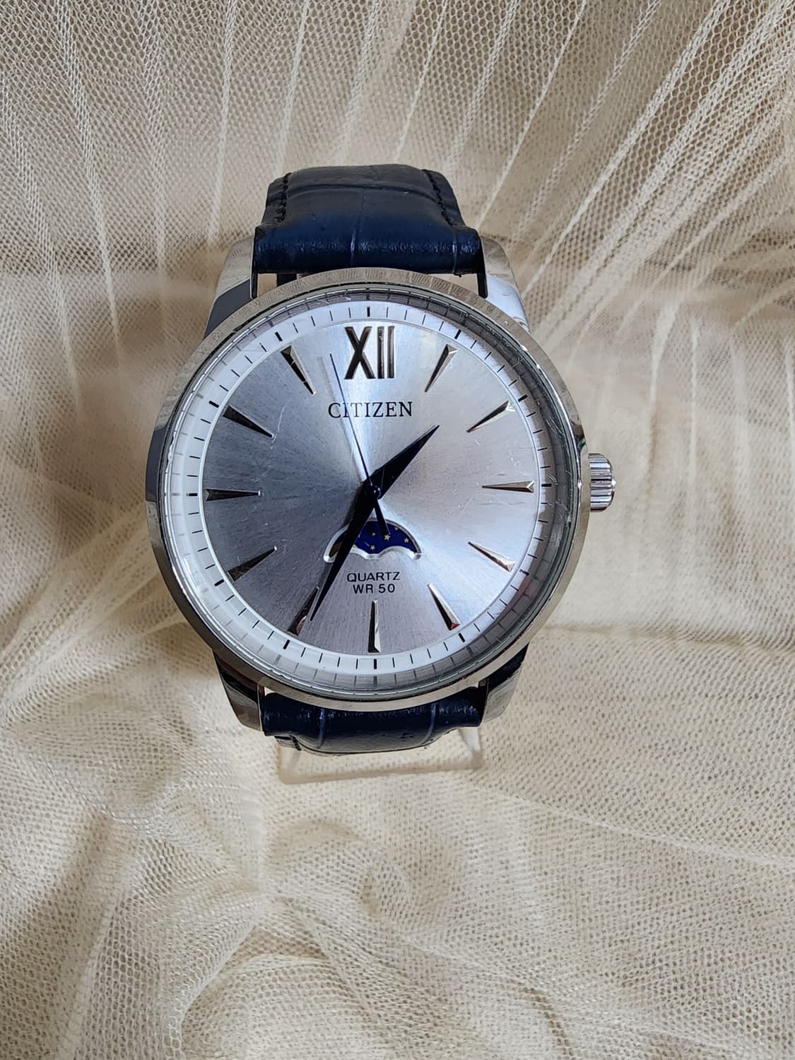 시티즌 문페이즈 쿼츠 가죽 시계 상품이미지3