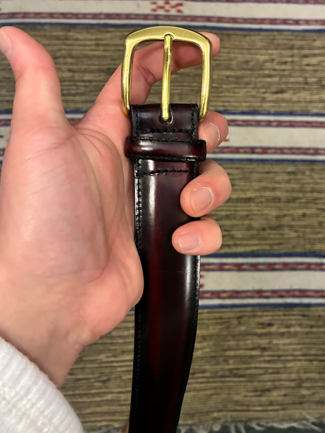 (33~36)90s USA 조셉아서뱅크 카우하이드 클래식 레더 가죽벨트 상품이미지2