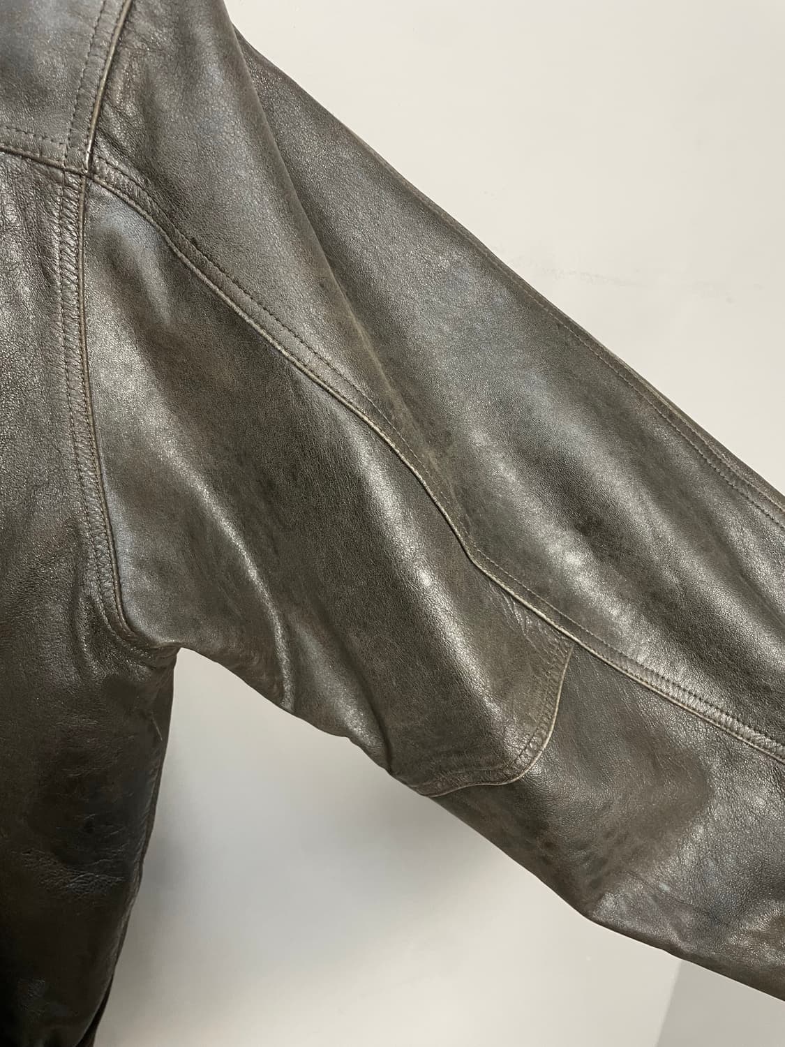 크로커다일 90s 가죽 무스탕 자켓 (털 탈부착가능) H1700 상품이미지10