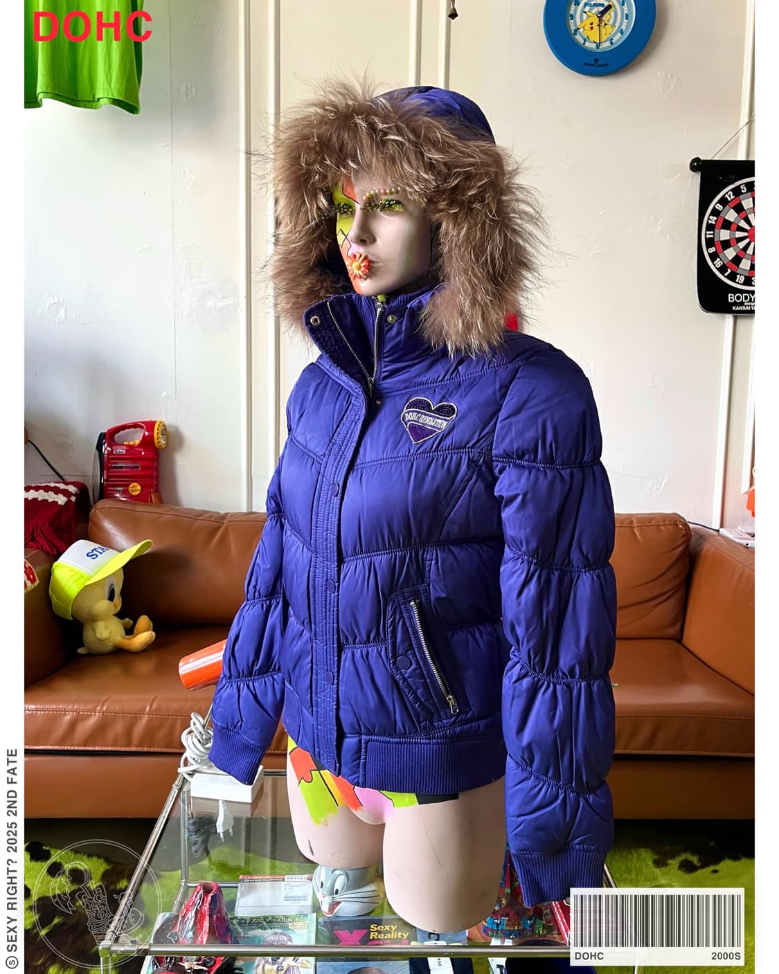 2000s DOHC Fur Hood Gal Padding Jumper 상품이미지1