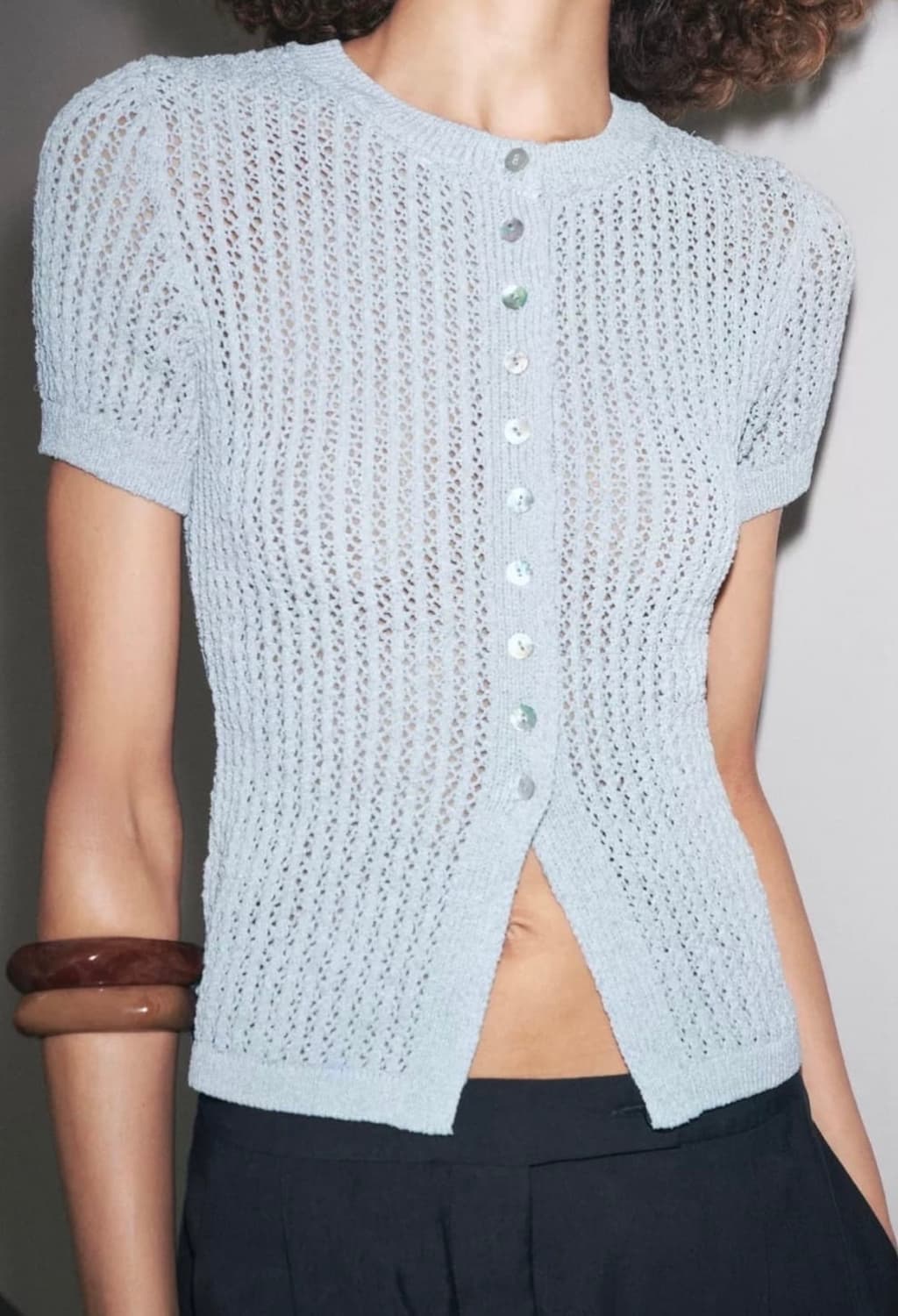 ZARA 자라 반팔 니트 가디건  상품이미지6