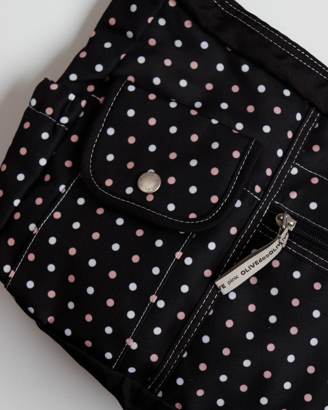 [OLIVE des OLIVE] 도트 패턴 숄더백 (Black × Pin 상품이미지4