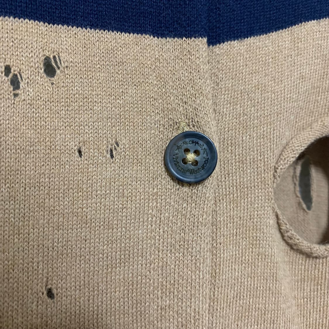 vivienne westwood 배색 니트 가디건 상품이미지7