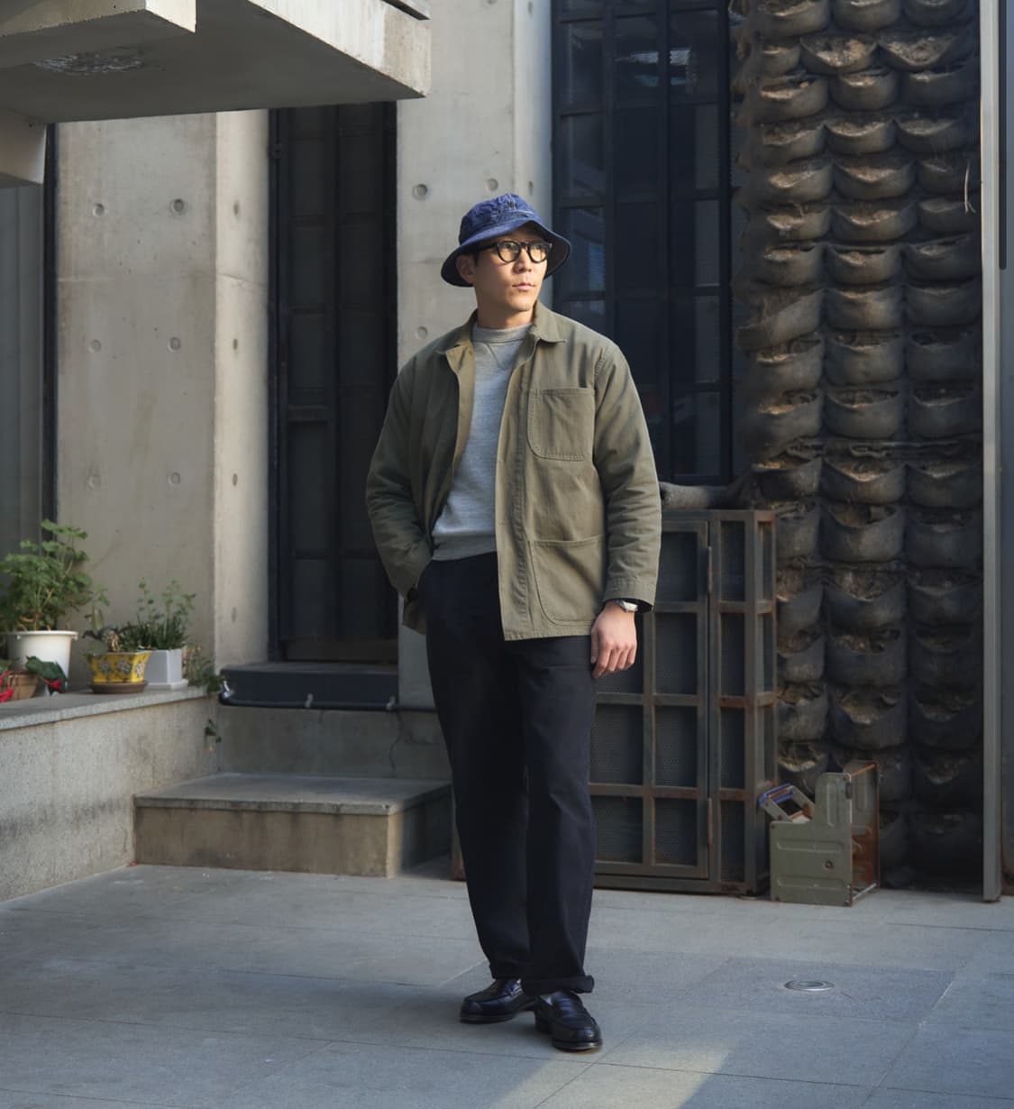 Ciota 40s USMC P-47 HBT 자켓 스톤워시 다크올리브 상품이미지10