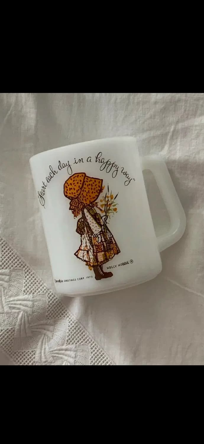 빈티지 홀리하비 밀크글라스  상품이미지1