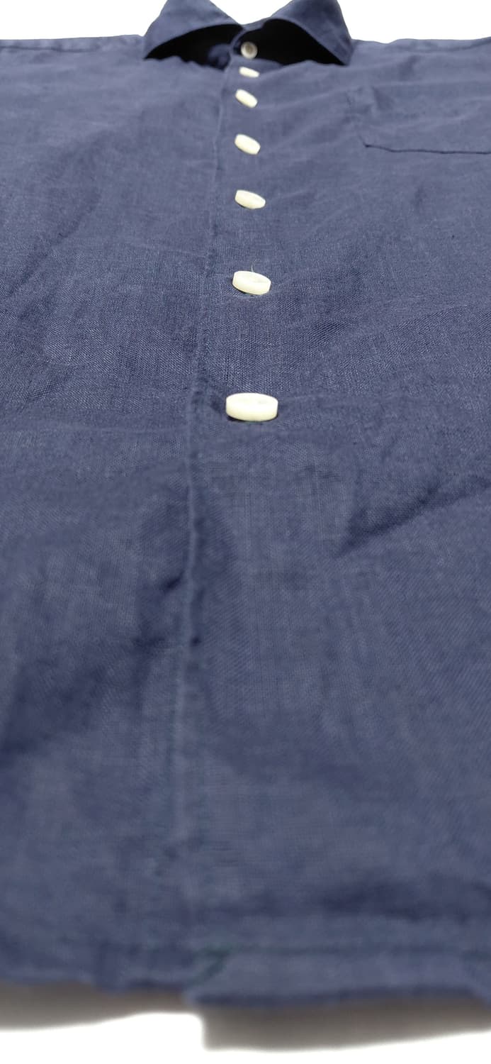 PAZZO 파조 천연 린넨 100% 셔츠 (네이비 / 48사이즈) 상품이미지9