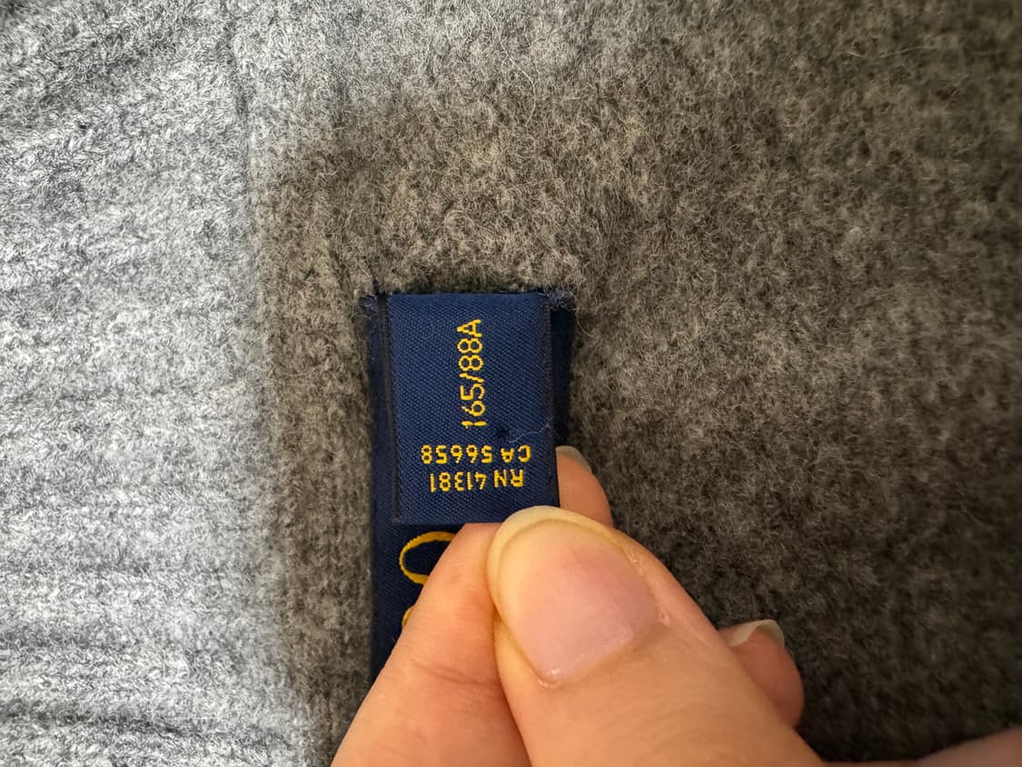 폴로 랄프로렌 빅포니 니트집업 그레이 xs 상품이미지5