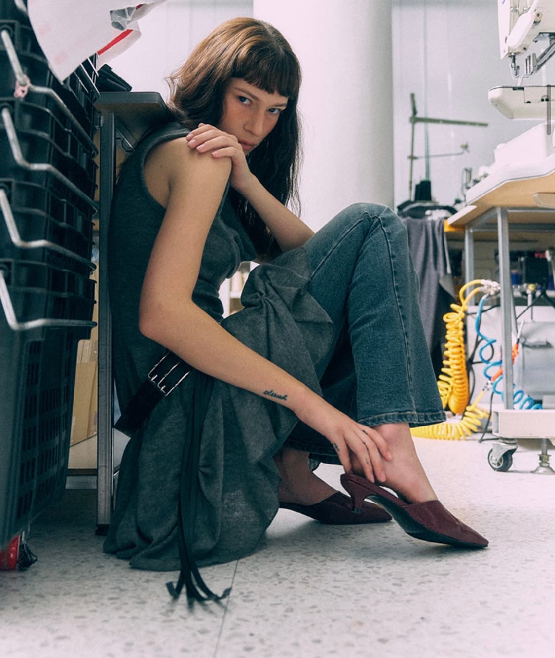 무드나잇 에린 스퀘어 키튼힐 뮬 3cm 버건디 오픈와이와이 상품이미지3