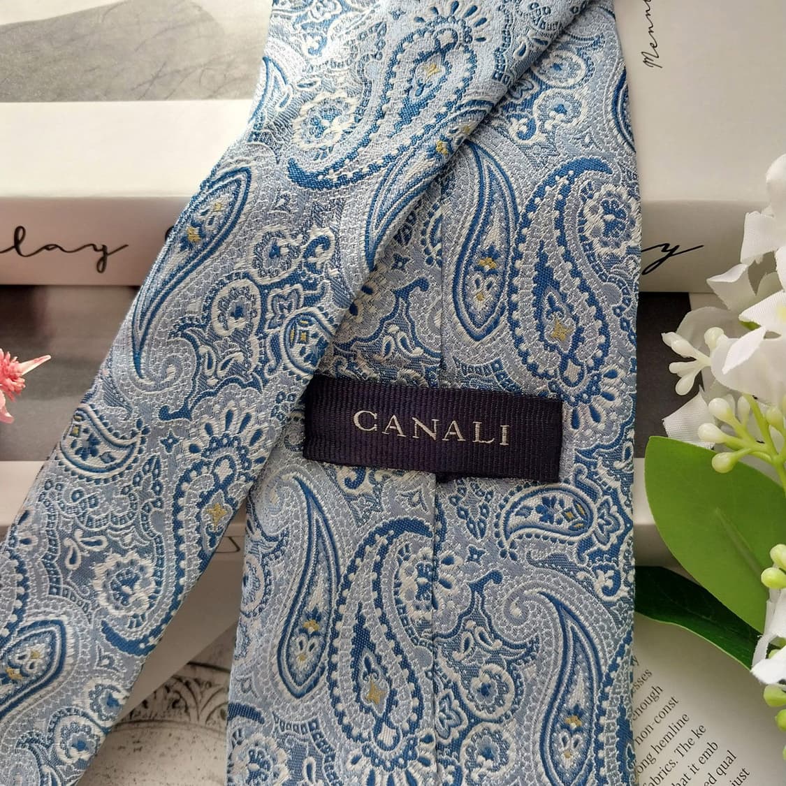 까날리 실크 페이즐리 자카드 넥타이 9.1cm A+등급 K1605
 상품이미지6