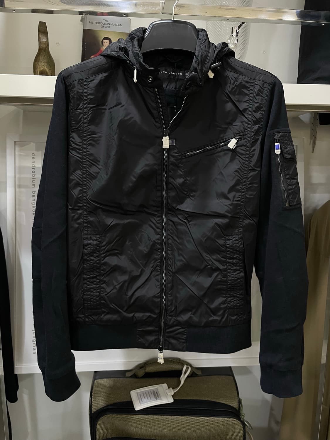 폴로랄프로렌(블랙라벨)/블랙 인터로크 보머자켓(M) 상품이미지1