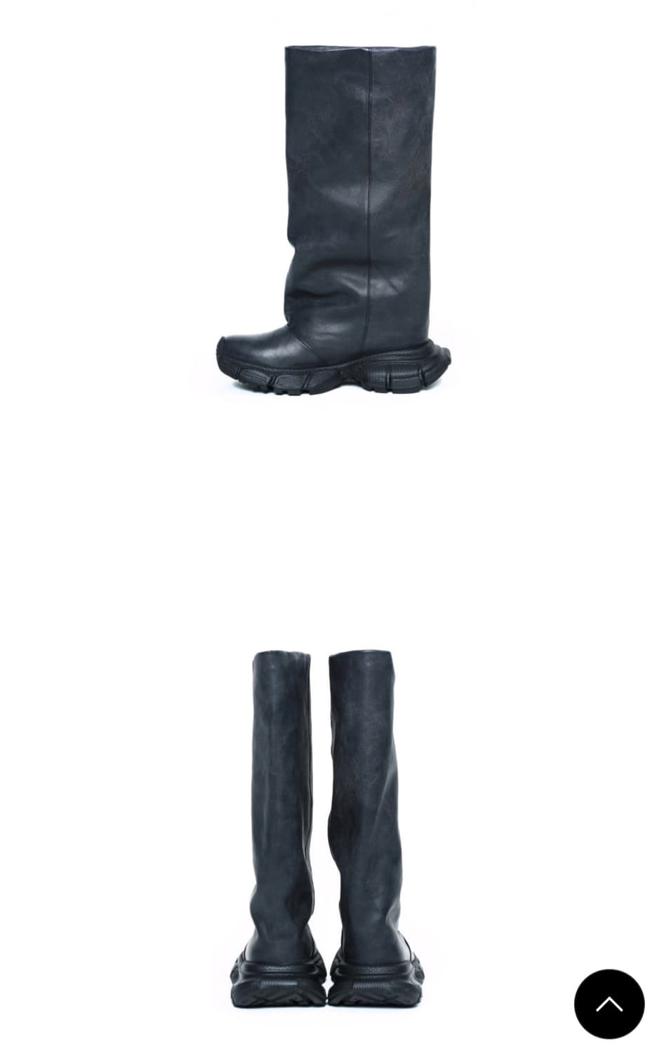 쓰리투에이티 그런지 레더 톨 부츠 블랙 240 상품이미지4