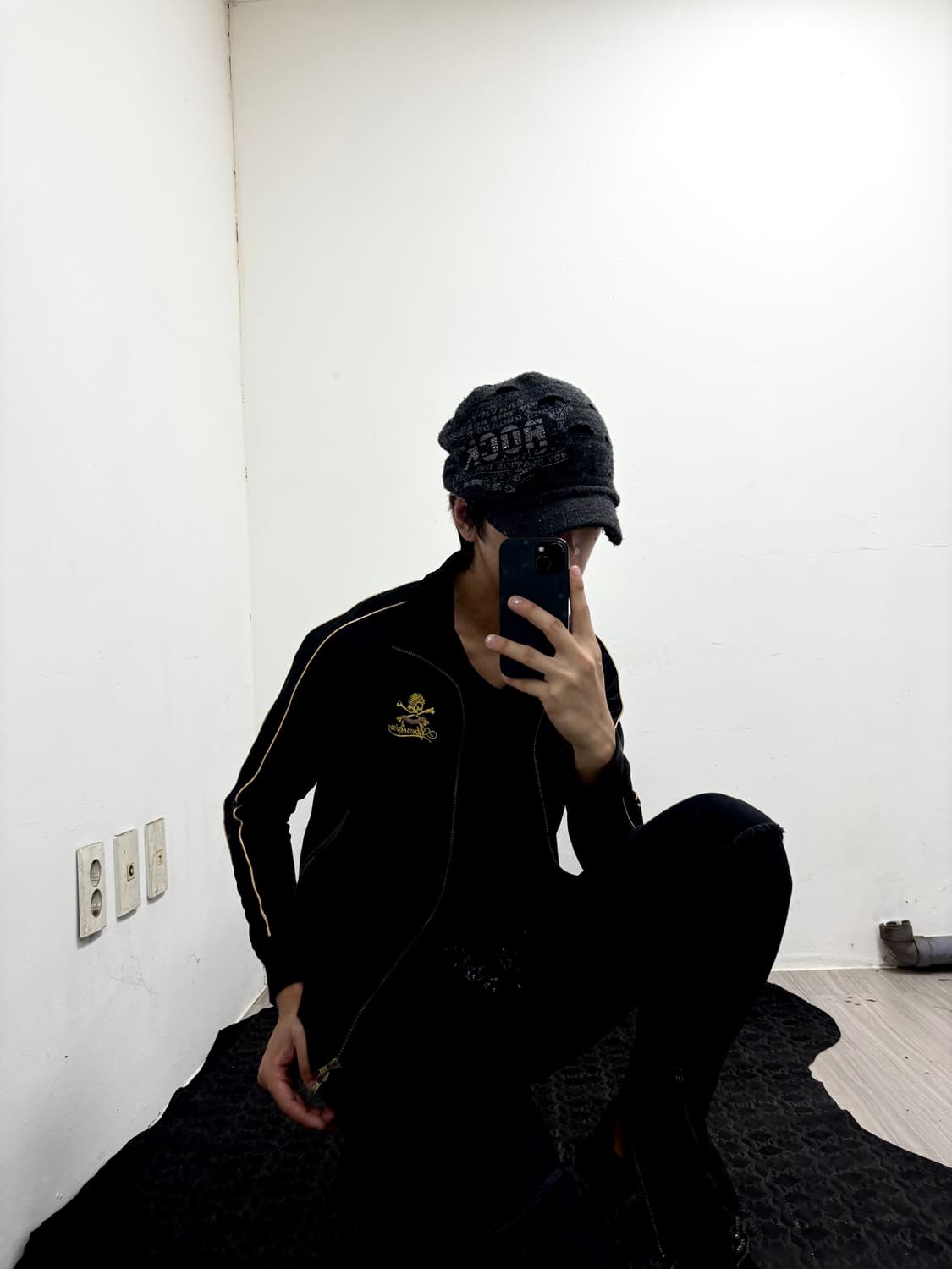 “Vintage” 00’s Mood Skull Print 2-way Zi 상품이미지7