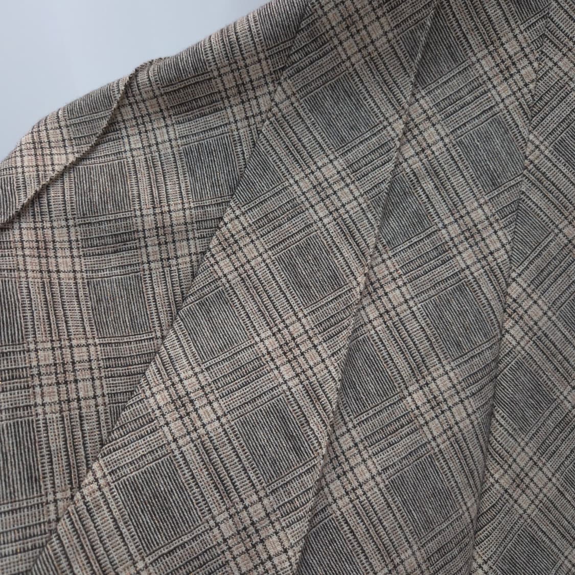 울혼방 브라운 클래식 체크 플레어 롱스커트  상품이미지5