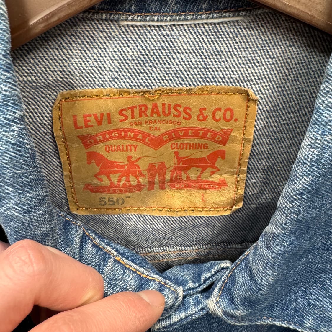 00s 리바이스 데님 트러커 자켓 전면 투포켓 포인트 중청 상품이미지6