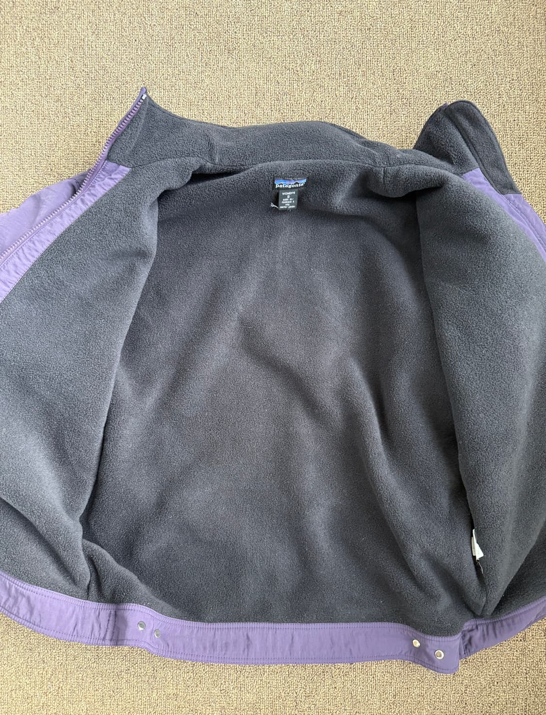 90s MADE IN USA 파타고니아 퍼플 플리스 봄버 라이닝 자켓 상품이미지10