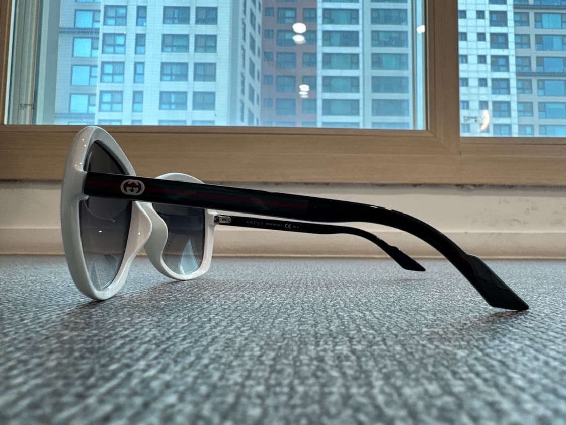 구찌 빈티지 빅프레임 화이트 선글라스  상품이미지6