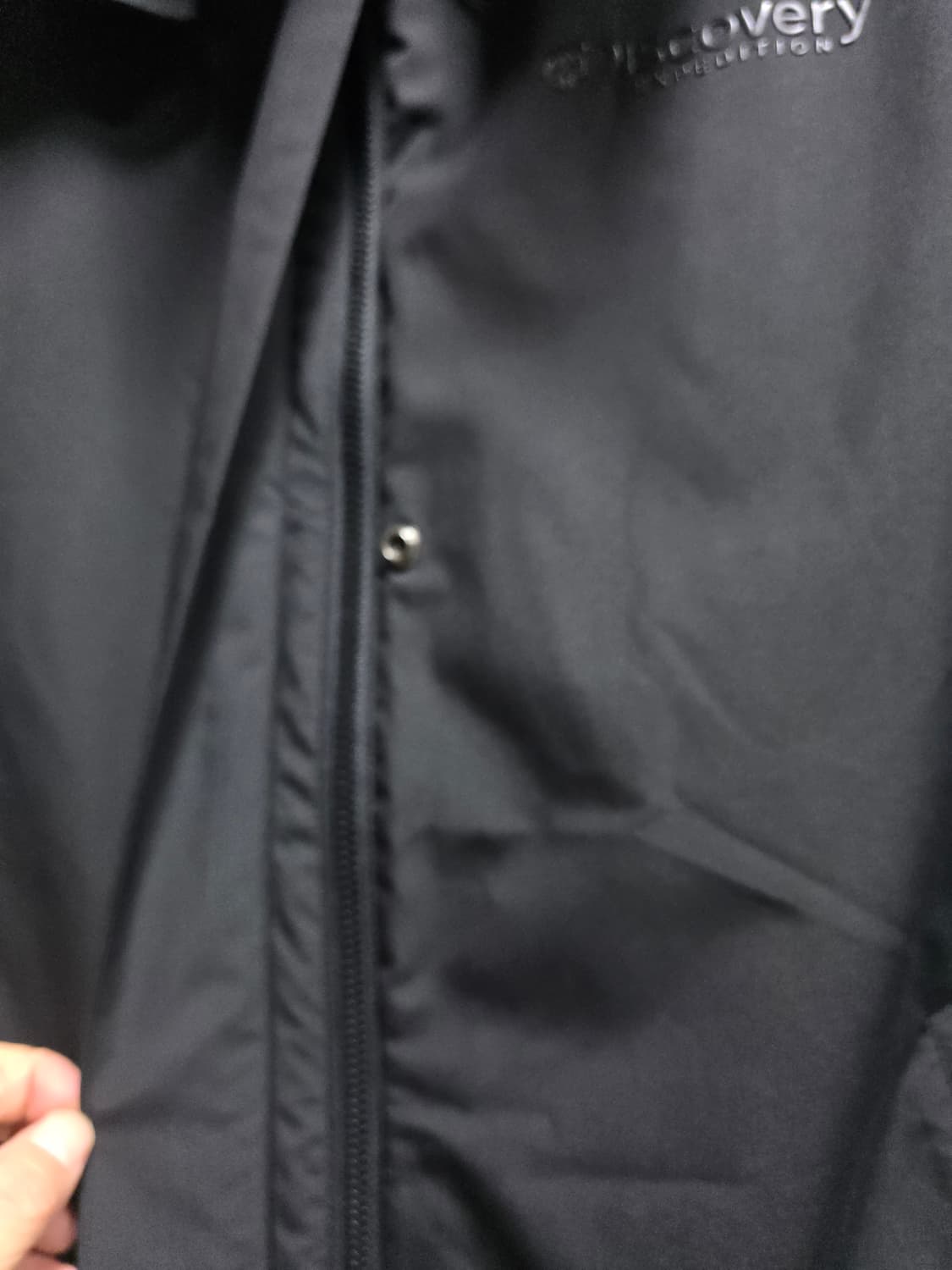 디스커버리 블랙 후드 롱 자켓 105 상품이미지3