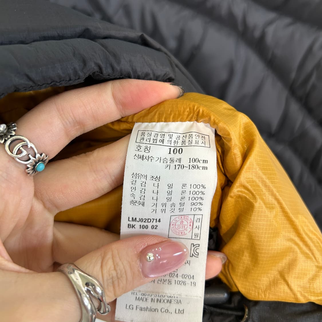 라푸마 남성 거위털 경량패딩 100 상품이미지4