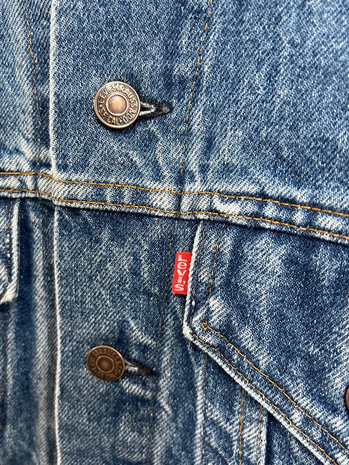 80s USA Levis 리바이스 2세대 데님 트러커 자켓 상품이미지3