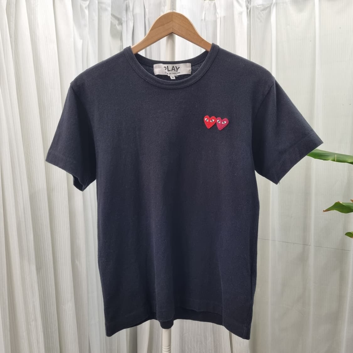 꼼데가르송 더블하트 와펜 반팔 티셔츠 1974 상품이미지1