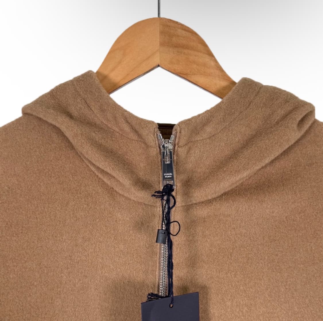 [S] 프라다 남성 카멜 울 헤어 후드 집업 블루종 자켓 카멜 브라운 상품이미지3
