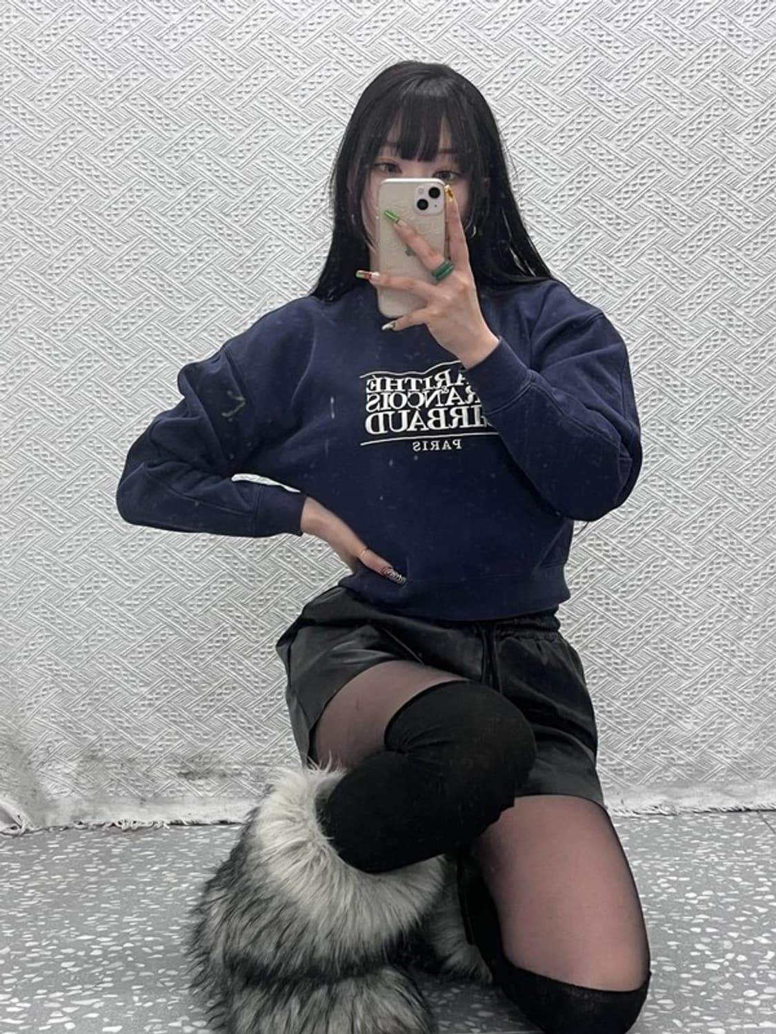 마리떼프랑소와저버 빅로고 캐주얼 크롭 맨투맨 S C09469 상품이미지1