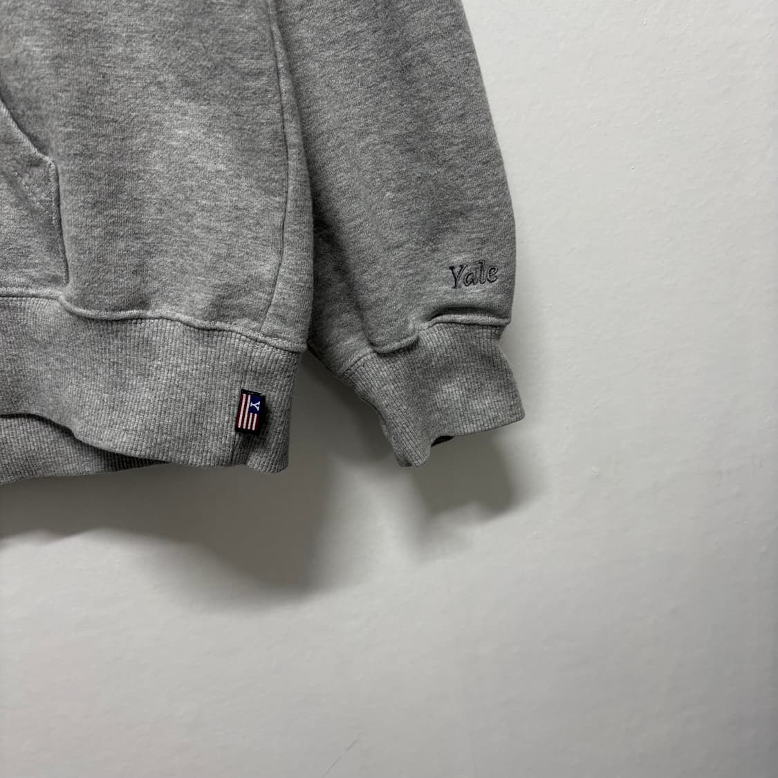 예일 빅로고 그레이 후드티 상품이미지3
