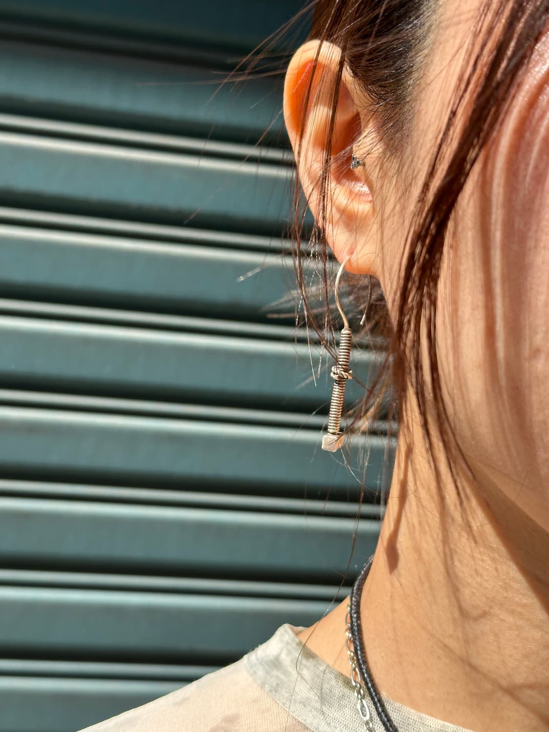 Industrial Karen Silver Earrings 상품이미지4