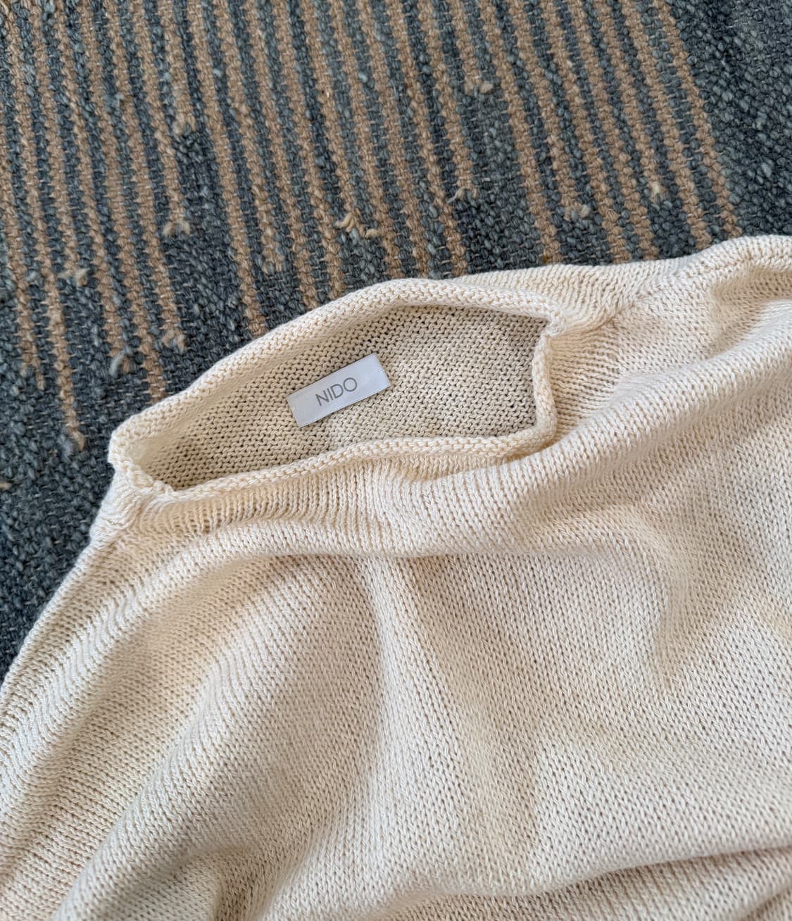 NIDO 25PS Simple Turtleneck Dress, Ecru 상품이미지3