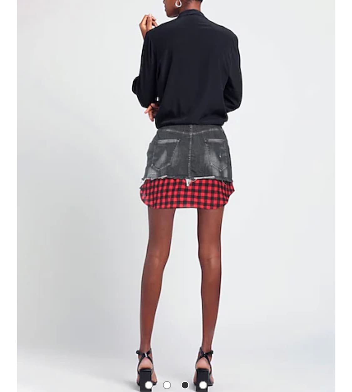 Dsquared2 디스퀘어드 셔츠 레이어드 데님 스커트 상품이미지3