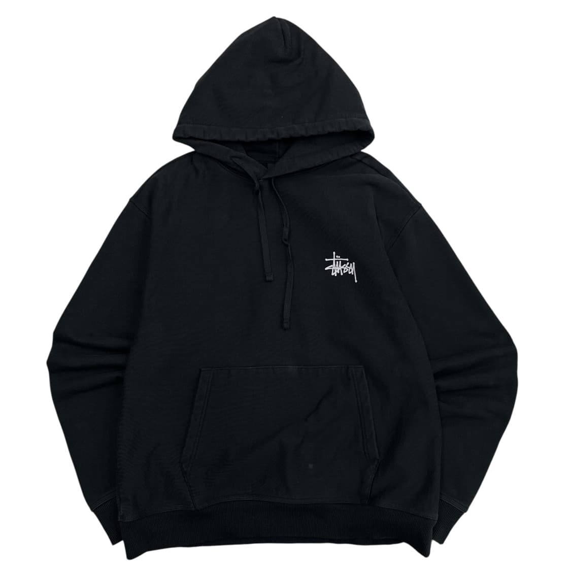 스투시 로고 블랙 후드 M 상품이미지3