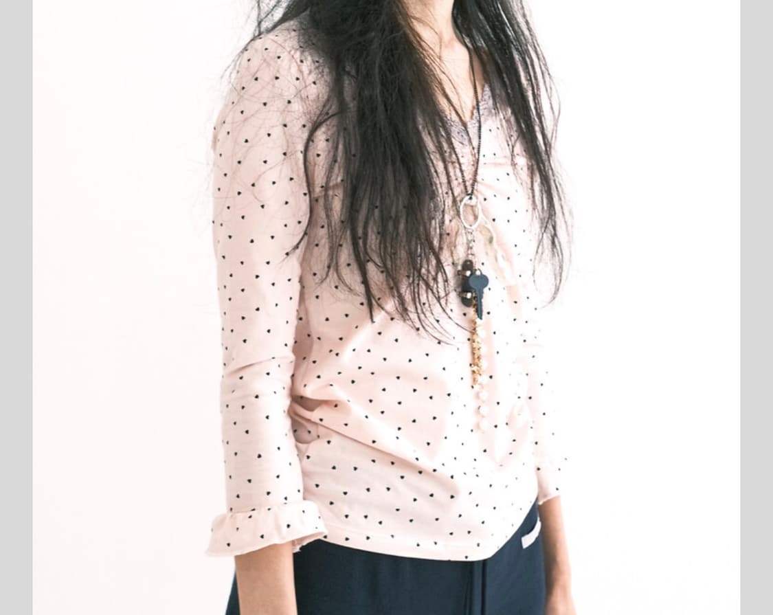 샵페어리 mini heart lace top (pink) 상품이미지1